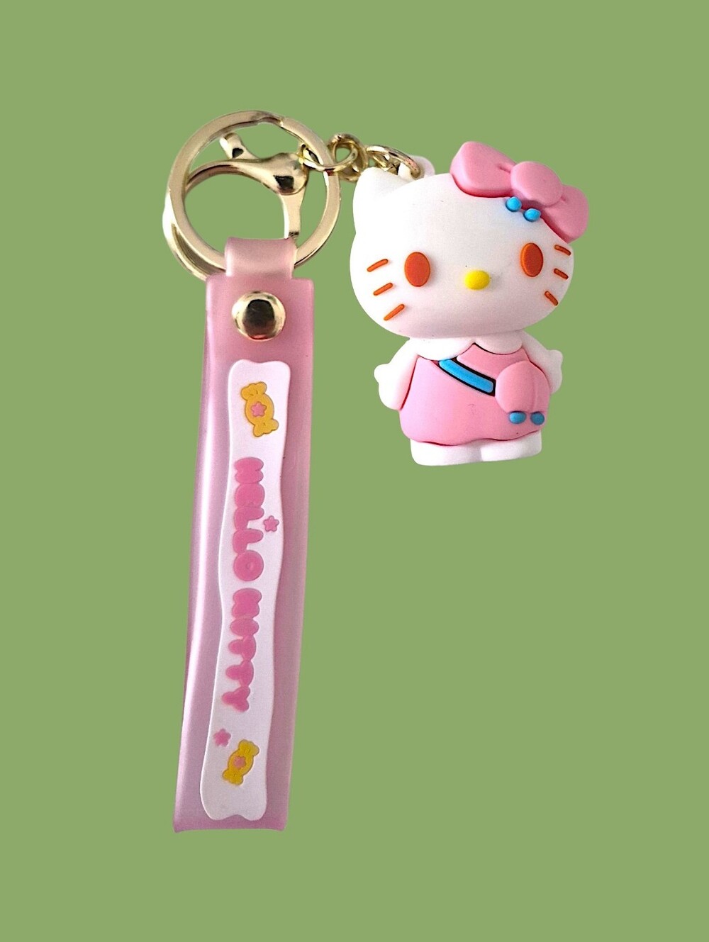 Hello Kitty Pink & White Bag Charm / Keychain